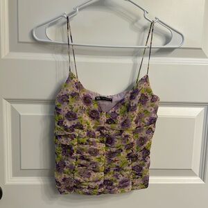 ZARA floral tank top